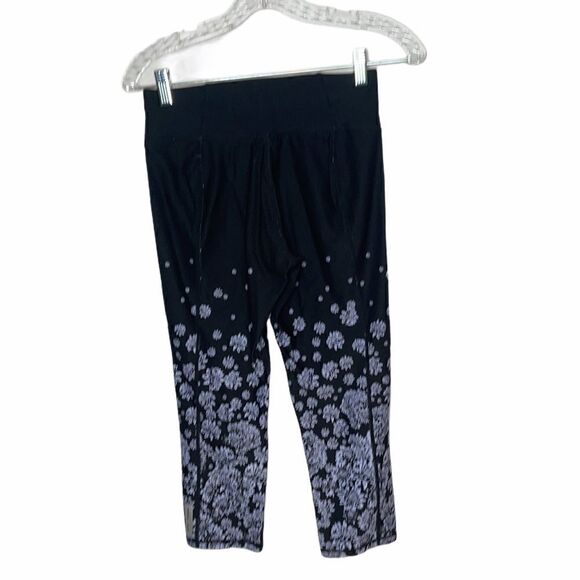 Betsy Johnson Blue/Black Flowered Yoga Pants. Sz.S - Picture 4 of 8